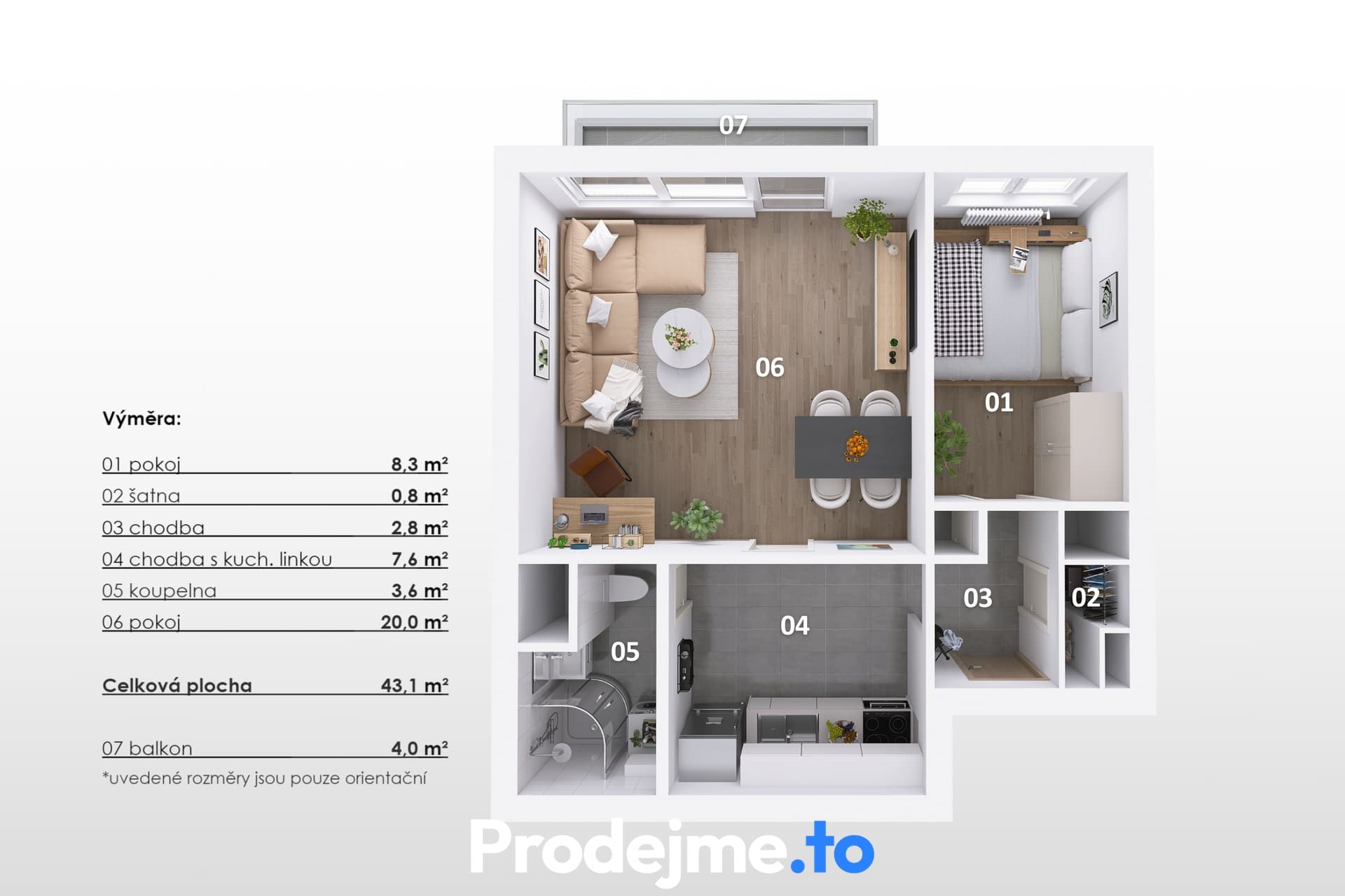 Prodej bytu 2+1, 47,1 m² - Brno - Starý Lískovec