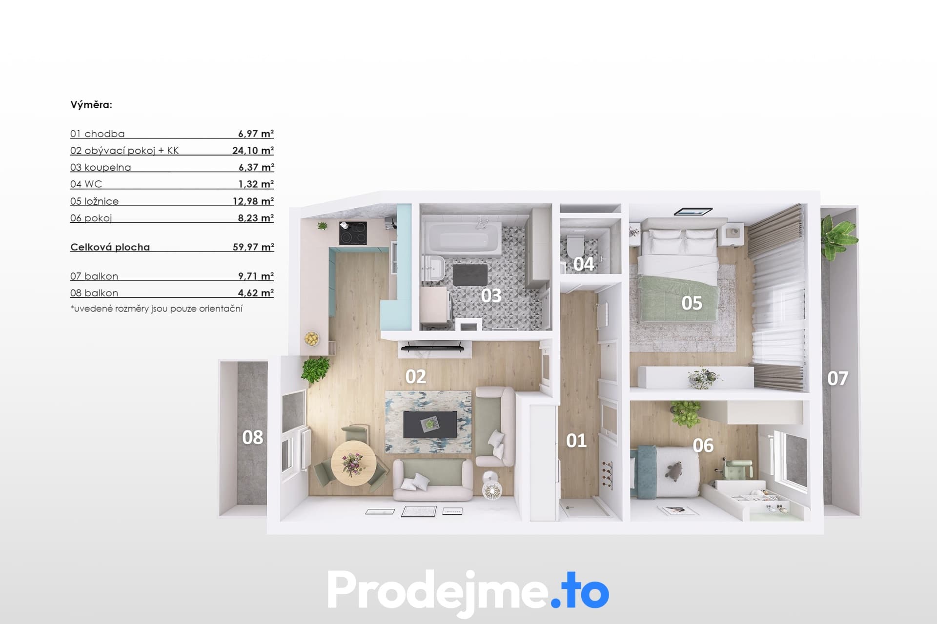 Prodej bytu 3+kk, 74 m2 - Slavkov u Brna