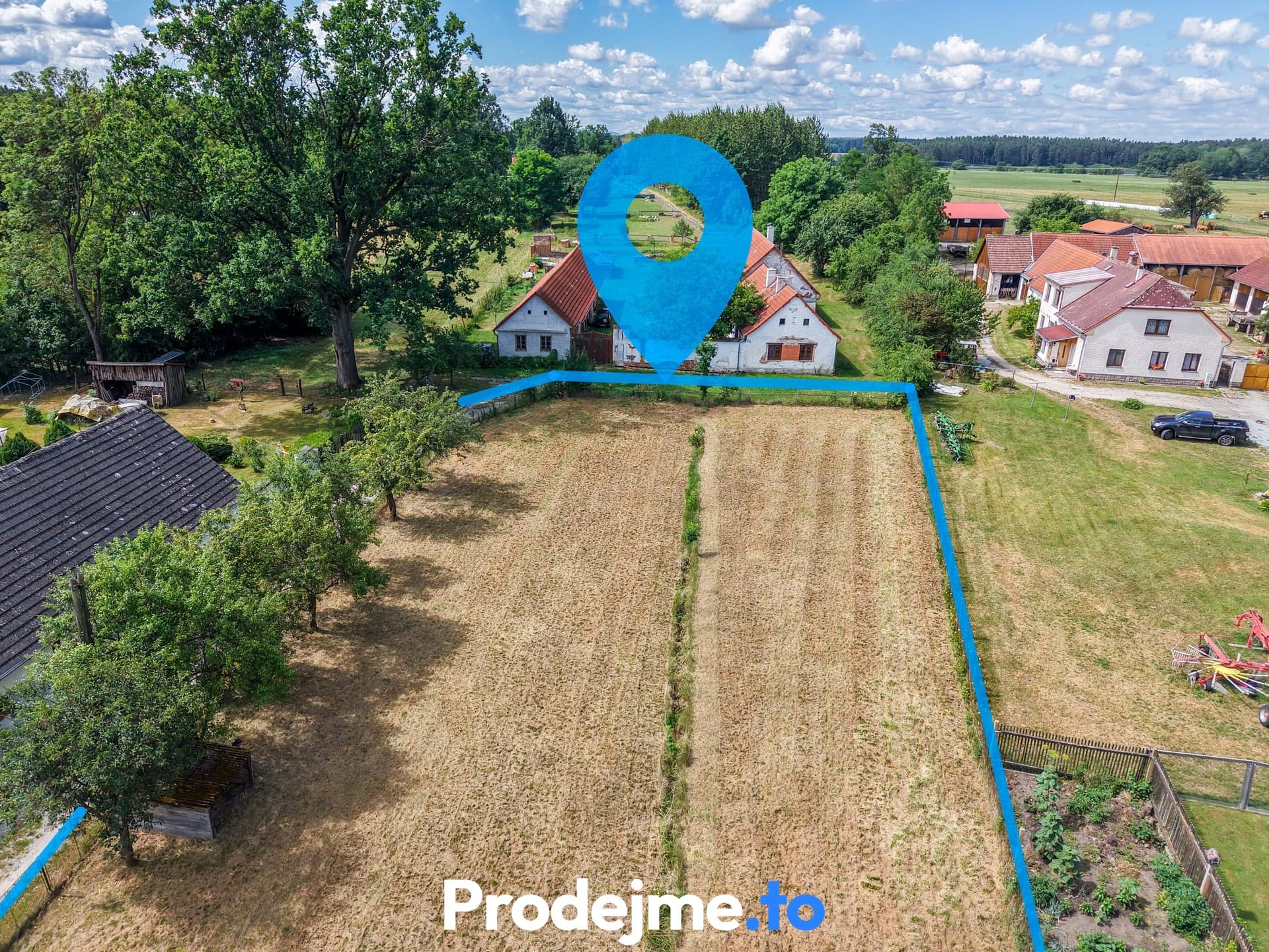Prodej stavebního pozemku 2 063 m² - Třeboň - Branná